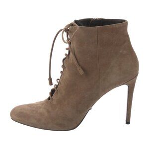 Prada Suede Lace-Up Ankle Boots